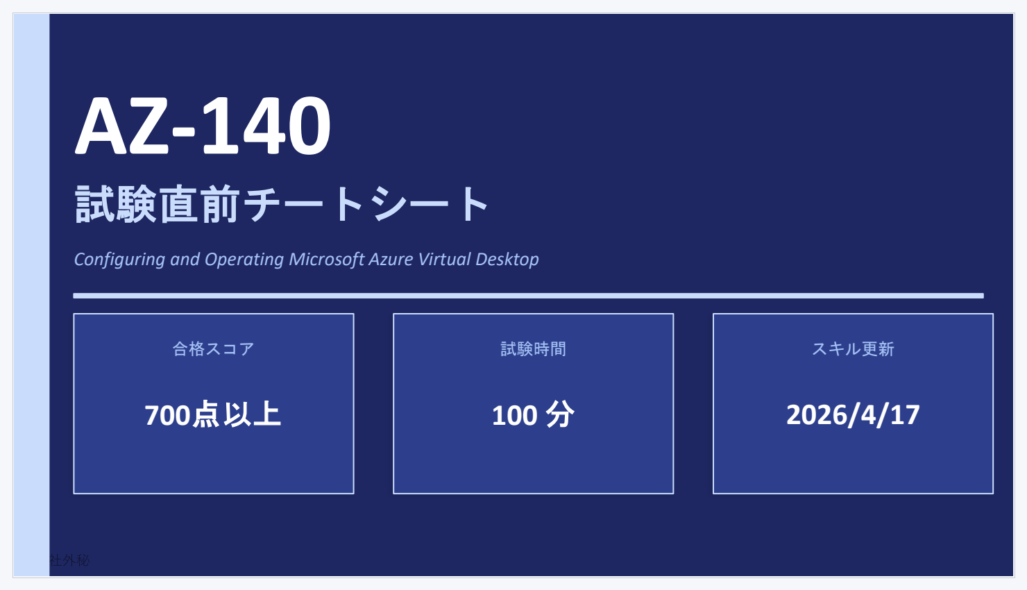 試験直前チートシートのプレビュー